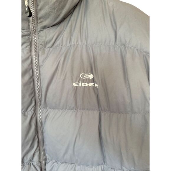 Eider Mens Orange Gray Full Zip Reversible Puffer Jacket Size Large - Picture 14 of 14